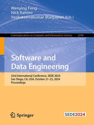 cover image of Software and Data Engineering